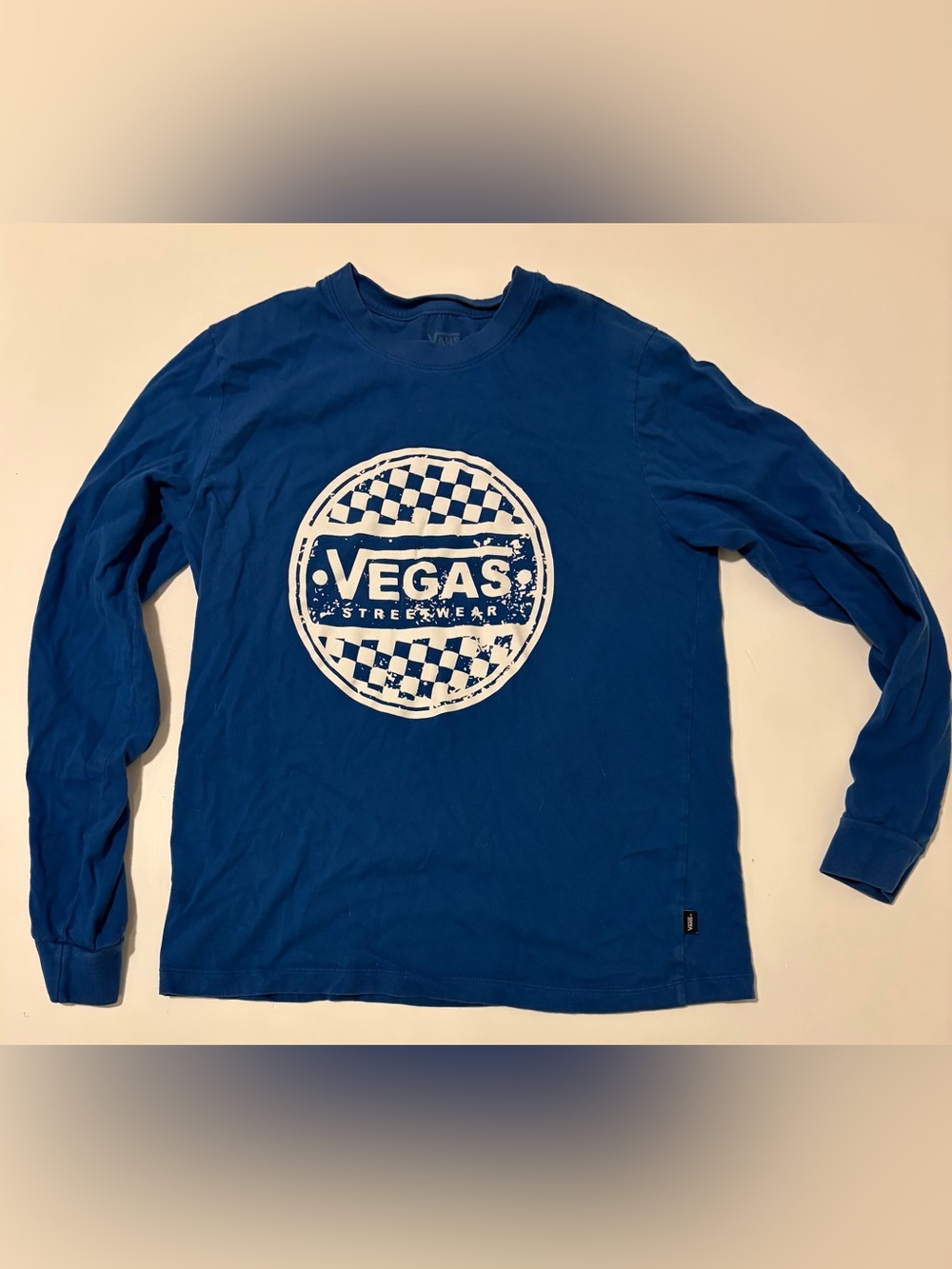 Vans Royal Blue Long Sleeve VEGAS Graphic Tee